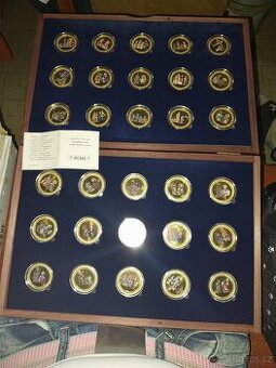 Kompletní sada sběratelských mincí Sochy Karlova mostu zušle