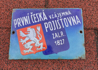 Smaltovaná cedule 13 x 18 cm "pojišťovna"