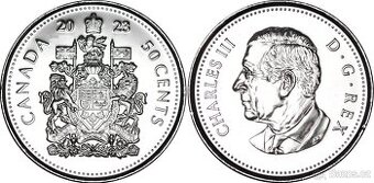 50 centů Kanada 2023 Karel III. Charles III.