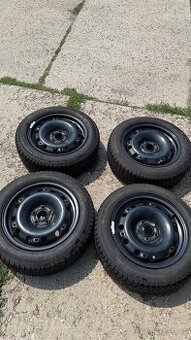 4x zimní pneu s disky na Škoda Rapid,Fabia 3 apod.