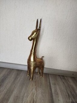 Starožitná mosazná soška - Dhokra art