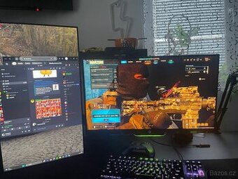 2x monitor hp 27 144hz dell 24 60hz