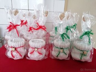 Svícen na čajovou svíčku - pletený pytlík