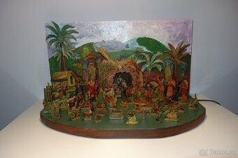 Papírový betlém 7 s osvětlením