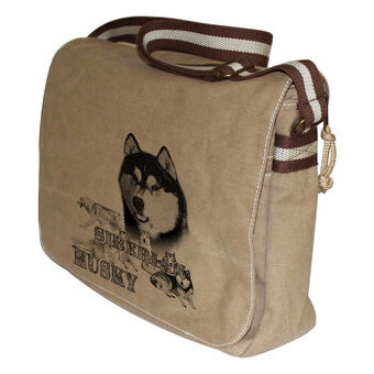 Taška přes rameno - potisk Sibiřský husky