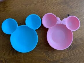 Plastové talířky Mickey a Minnie plus 2x plastová vidlička - 1