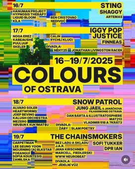 4denní vstupenky na Colours of Ostrava