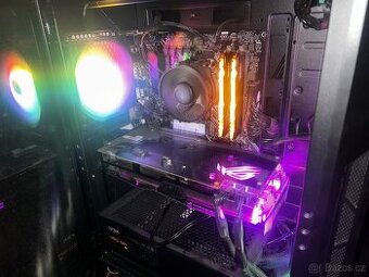 Herní PC + 2K monitor + RGB stůl a židle – komplet set