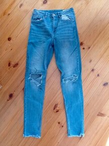 DÁMSKÉ ROZTRHANÉ DŽÍNY, RIFLE H&M, VEL.M