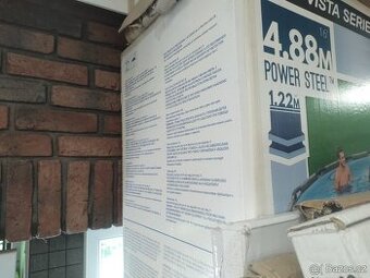 Bazén POWER STEEL 488 x122cm + písková filtrace-nové