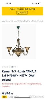 Lustry, nástěnné lampy, stojící lampa