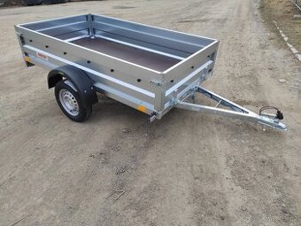 Přívěsný vozík, sklopný, 236x129x40 cm