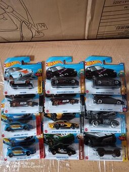 Autíčka Hot wheels a Matchbox
