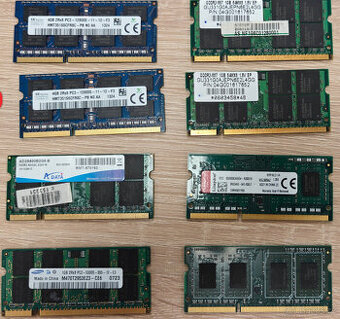 Sada RAM do notebooku (8ks) – DDR3 & DDR2