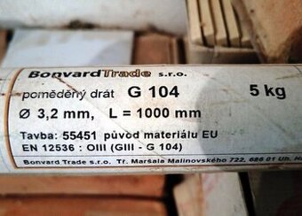 Prodám poměděný svařovací drát 5 kg