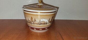 Leo Matějka – ručně malovaná porcelánová dóza, Rožnov p. R.,