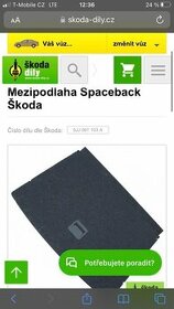 Mezipodlaha Škoda Rapid Spaceback