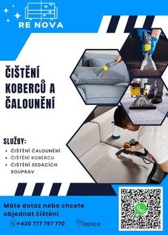 Tepování čalounění a koberců
