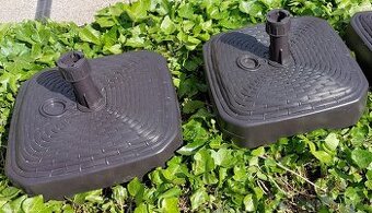 2x stojan na slunečník umělý ratan PVC