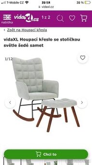 houpací křeslo s podnožkou