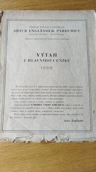 předválečný ceník z roku 1928 - přesné stroje a nástroje
