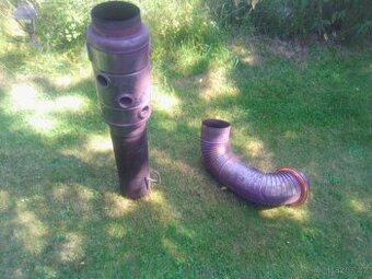 Výhřevný válec, ovládací klapka,2kolena
