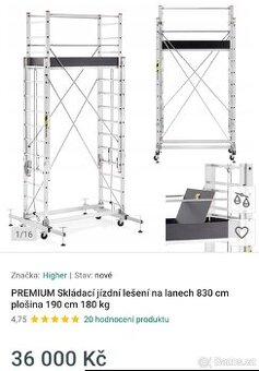 Lešení výsuvné hliníkové pojízdné