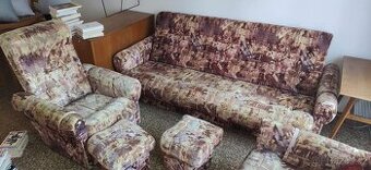 RETRO GAUČ A KŘESLA