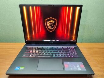 Nepoužitý 17" Sword,RTX-4070 Mux,i7-14th,QHD,M.2 1TB