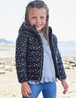 ♥ SRDÍČKOVÁ BUNDA přechodová ♥ stříbrná srdíčka vel. 116