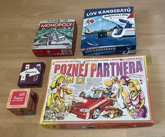 Prodám deskové hry – mix party, rodinné i dospělé (TOP stav)