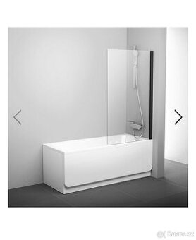 Zástěna vanová Ravak černé provedení