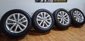 Alu kola R16 5x112 VW + letní pneu 215/60/16 Bridgestone
