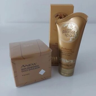 Dvoudílná zlatá sada na pleť