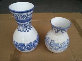 Váza keramická malovaná - 2 kusy - - 1