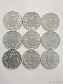 .Mince 5,10,20,50, halierov