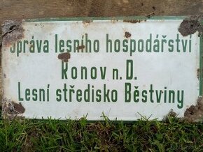 Lesnická stará cedule