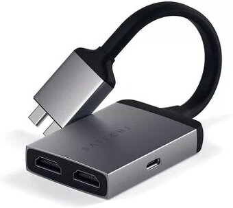 SATECHI Hliníkový typ C Dual HDMI adaptér 4K 60 Hz