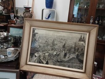 Obraz starožitná kresba