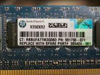 pamět 4GB DDR3 ECC HP server -záruka