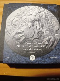 STŘÍBRNÁ UNCOVÁ MEDAILE 30 LET