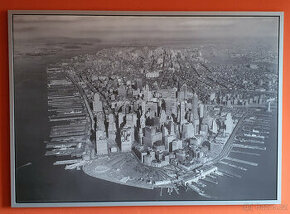 Černobílý obraz Manhattanu, New York 1960's ( Ikea ) - 1
