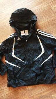 Černá jarní šusťáková bunda Adidas vel. 116