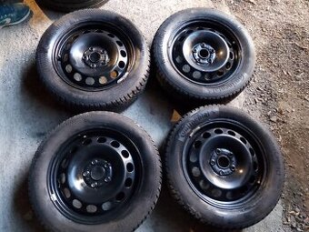 Ocel kola 6x16 5x112 et48 Audi,VW,Škoda+zimní 205/55/16