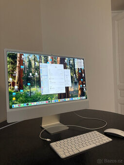 iMac 24” (2021, M1, 8GB RAM, 500GB SSD) – výborný stav, přip
