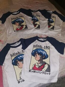 Nová tričko crop Blink 182 zn. Bershka vel. Xs a Sa
