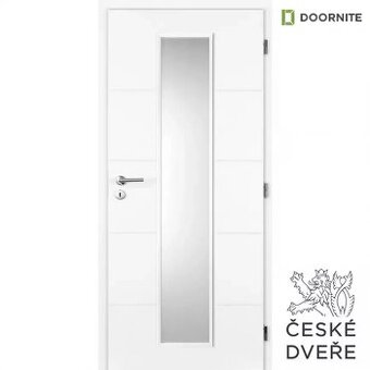 Dveře bílé 80P a 70P bílé, prosklené - nové