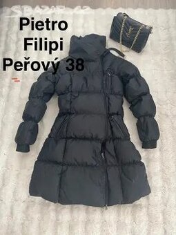 Pietro Filipi peřovy kabat bunda prosivany dlouh 38