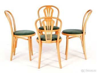 Elegantní jídelní židle TON, perefktní stav, 4 kusy.