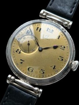 Starožitné švýcarské stříbrné hodinky OMEGA 1922